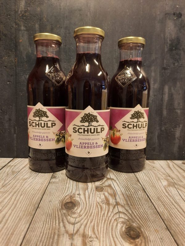 Schulp appels vlierbessensap Hugo Bogers Boerderijwinkel